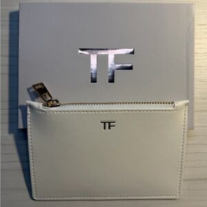 Tom Ford Beauty White Leather Pouch